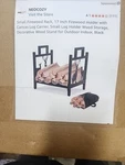 Neocozy Small Firewood Rack, 17 Inch Holder With Canvas Log Carrier,. Fixed Price $35.00.