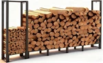 Heavy Duty 8FT Firewood Rack With Kindling Storage For Indoor & Outdoor Use. Fixed Price $83.99.