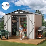 8X6 Ft Full Size Outdoor Metal Storage Shed, Durable Garden With Reinforced. Fixed Price $430.57.