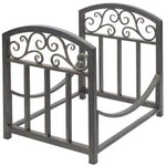 Panacea Scroll Log Bin 15 " X 18 13 Brushed Bronze. Fixed Price $55.76.