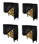 (4) Panacea 15214 8 Ft Black Vinyl Log Rack Firewood Protective Covers. Fixed Price $128.90.