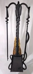 Pilgrim Home And Hearth Twisted Iron Heavy Duty Fireplace Tool Set Black. Fixed Price $130.00.