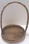 Antique Early 1900S Split Oak Basket Bentwood Handle Appalachian Folk 12" Read. Fixed Price $125.00.