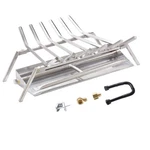Skyflame 24-INCH Fireplace Log Grate With Dual Burner Pan And Connection Kit .... Fixed Price $284.68.