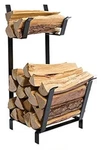 2-TIER Firewood/kindling Indoor Metal Rack Fireplace Log Holder & Storage. Fixed Price $26.94.
