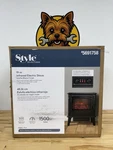 Style Selections 5200 -btu Black Metal Flat Wall Fan-forced Electric Stove. Fixed Price $49.99.