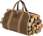 Waxed Canvas Firewood Carrier Log Tote Bag Heavy Duty With Handles Brown. Fixed Price $26.79.