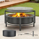 Fire Pits For Outside Wood Burning 3 1 Split With Rotating Table, Gr. Fixed Price $316.99.