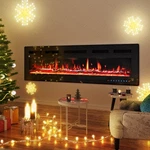 50'' Electric Fireplace Wall Mounted Heater With Remote/adjustable Flame/timer. Fixed Price $122.00.
