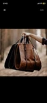 Leather Log Carrier:rustic Tote. Fixed Price $80.00.