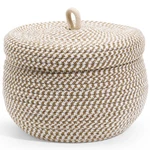 Cotton Rope Basket With Lid Round Woven Decorative Storage Bin Organiz.... Fixed Price $60.89.