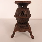 Vintage Blaze Salesman Sample Cast Iron Pot Belly Stove 8 Inches Tall Beautiful. Fixed Price $39.99.