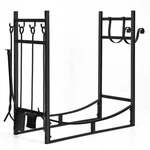 Topbuy 30" Firewood Rack With Tool Set Fireplace Log Holder For. Fixed Price $59.99.