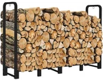 Firewood Rack 8FT Heavy Duty Metal Storage Holder Matte Black Artibear Logs. Fixed Price $129.99.