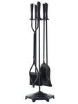 Lichamp Fireplace Tools Set, 5-PIECES Indoor Outdoor Sturdy Multisize, Black. Fixed Price $131.41.