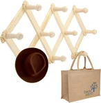 Ram-pro Accordion Style Wood Expandable Rack Hat, Cap, Belt, 1 Pack, Brown. Fixed Price $16.04.