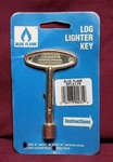Vintage - Blue Flame Log Lighter Key 1/4" Socket Brass Finish New & Sealed. Fixed Price $9.95.