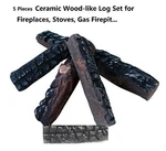Ignis 5 Small Pcs Ceramic Fiber Logs For Gas Fireplace Ethanol Firepit Stove. Fixed Price $31.90.