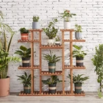 11 Tiers Large Plant Stand Flower Bonsai Display Rack Premium Natural Pine Wood. Fixed Price $46.90.