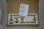 3-PIECE Boyel Bathroom Hardware Set Robe Toilet Paper Holder Towel Bar Gold. Fixed Price $65.90.