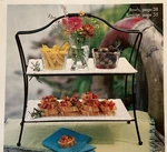 Two Southern Living Dress-me-up Ribbon Platters + 2-TIER Iron Stand 40503, 40466. Fixed Price $79.99.