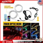 Rgb Led Neon Glow Optic Fiber Strip Car Interior Ambient App Remote Control 2IN1. Fixed Price $17.09.