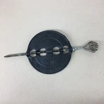 Antique Griswold 6" Stove Flue Damper Reverseable Steel Spindle Euc AR360. Fixed Price $15.25.