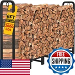 Amagabeli Garden & Home 6FT Firewood Rack Outdoor Heavy Duty. Fixed Price $80.67.