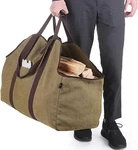 Firewood Carrier Bag Waxed Canvas Waterproof Extra Large Log Holder Free. Fixed Price $58.95.