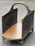 Antique 1920'S 30'S Wicker And Fireplace Log Holder. Heywood Wakefield. Fixed Price $273.00.