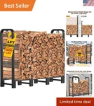 Firewood Rack Outdoor 4FT Heavy Duty Logs Holder For Fireplace Indoor Out.... Fixed Price $89.59.