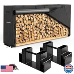 Mofeez Firewood Log And 8FT Cover Combo Racks Holder For Storage. Fixed Price $70.15.