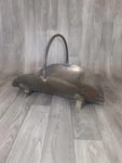 Vintage Large Regency Solid Brass Firewood Log Kindling Holder Claw Feet 13 X 21. Fixed Price $135.99.