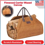 Firewood Carrier Waxed Canvas With Faux Leather Handle For. Fixed Price $28.99.