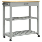 Kitchen Trolley Rolling Cart On Wheels Living Room Solid Wood Pine Vidaxl. Fixed Price $122.99.
