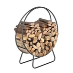 Indoor/outdoor 2-FT. Round Black Powder-coated Steel Firewood Log Rack. Fixed Price $67.93.