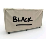 Black - Weather Resistant English Garden 8 Ft. Polyester Patio Log Rack Cover. Fixed Price $25.95.