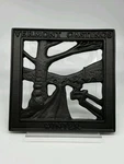 Vermont Castings Winter Season Trivet. Approx 6" - Iron. Fixed Price $35.00.