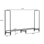 12FT/8FT Metal Firewood Rack Adjustable Outdoor Log Stacker For Patio. Fixed Price $55.90.