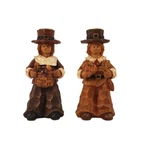 Ganz Thanksgiving Pilgrim Candle Holder People Folk Art Wood Look Resin 6". Fixed Price $29.93.