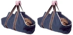 (2) Pack Panacea 15251 Heavy Duty Black Canvas Log Tote Bag Carrier. Fixed Price $37.99.