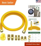 48" Flex Gas Line, Connector Kit, Stove/water Heater/dryer Line.... Fixed Price $48.74.