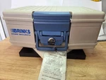 Brinks Home Security Beige-blue Lock Box Fire Safe, Class 350 W/2 Keys. Fixed Price $35.00.