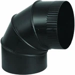 (1)-IMPERIAL Black 7" 90 Degree 24 Ga Adjustable Stove Pipe Elbow BM0015. Fixed Price $33.89.