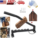 Heavy Duty Wall Mount Steel Firewood Splitter, Cutting Tool For Home. Fixed Price $38.96.