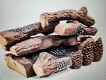 Barton 12.75 In. Vented Decorative Ceramic Wood Gas Fireplace Log( Set Of 9). Fixed Price $115.00.