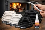 Stove Rope Door Seal Log Woodburning Oven Fire Boiler Gasket 4MM-16MM+GLUE. Fixed Price $26.87.