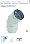 Duravent 6 Type 45 Degree Elbow - Double Wall Gas Fitting Furnace. Fixed Price $30.00.