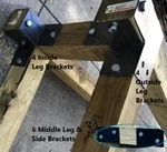 14PC Posthugger Firewood Cradle Log Bracket Set For 4X4 Posts - 1/8" Steel. Fixed Price $207.90.