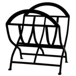 Uniflame W-1038 Black Wrought Iron Log Rack. Fixed Price $110.98.